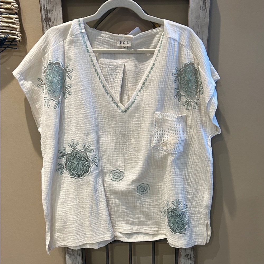 POL Women's Top with Embroidery